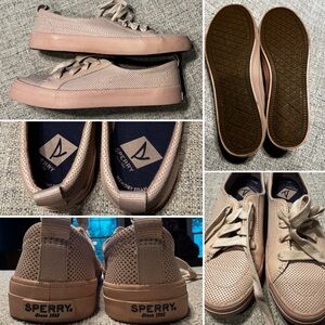 Sperry blush pink shoes